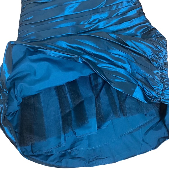 Vintage Jovani 80s Silk Taffeta Full length Dress - Picture 7 of 13